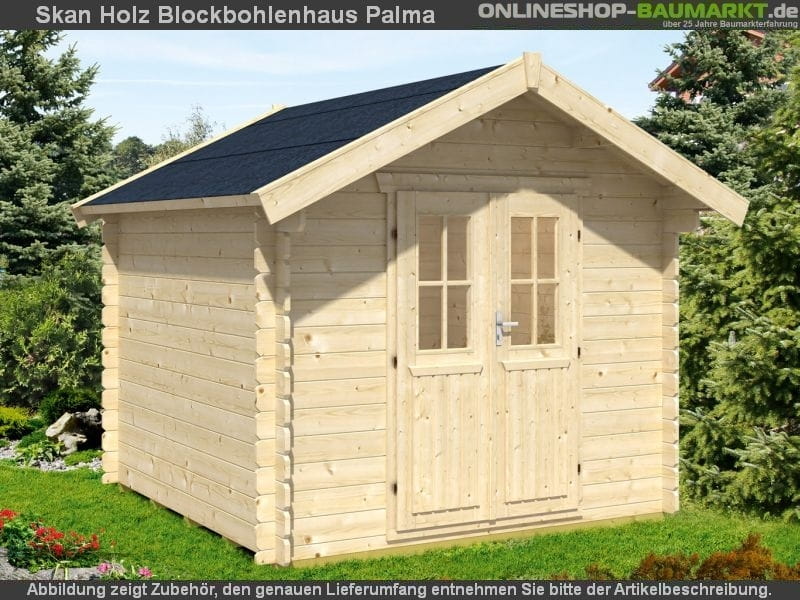 Skan Holz Blockbohlenhaus Palma Größe 2 250 x 250 cm