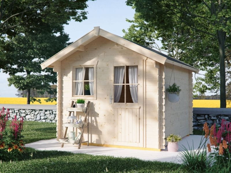 Skan Holz Blockbohlenhaus Porto Größe 2 250 x 250 cm