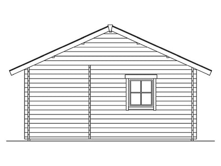 Skan Holz Blockbohlenhaus St. Moritz, Dach dämmbar für Dachziegel, 45plus, 600 x 500 cm
