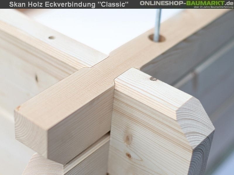 Skan Holz Blockbohlenhaus Stavanger Größe 1, 380 x 300 cm