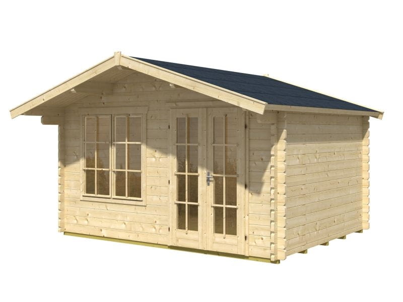 Skan Holz Blockbohlenhaus Stavanger Größe 2, 380 x 380 cm