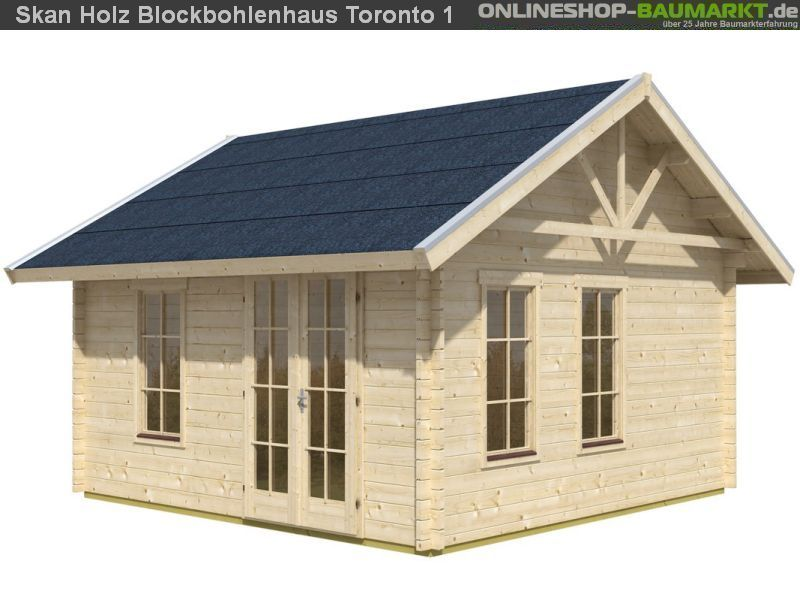 Skan Holz Blockbohlenhaus Toronto 1 70plus, 420 x 420 cm