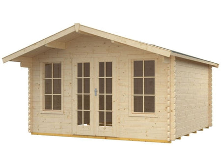 Skan Holz Blockbohlenhaus Trondheim Größe 2, 380 x 380 cm