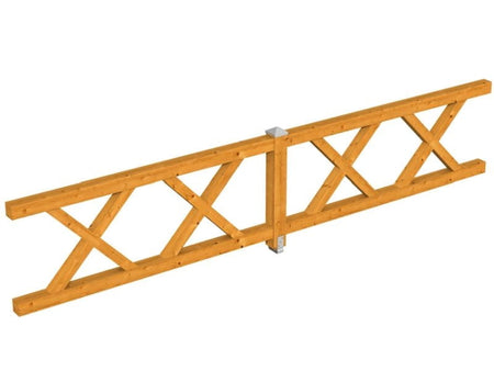 Skan Holz Brüstung für Pavillons 465 cm Andreaskreuz in eiche hell