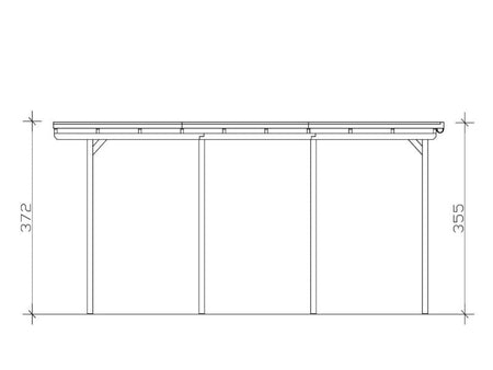 Skan Holz Carport Emsland Caravan 404 x 846 x 372 cm