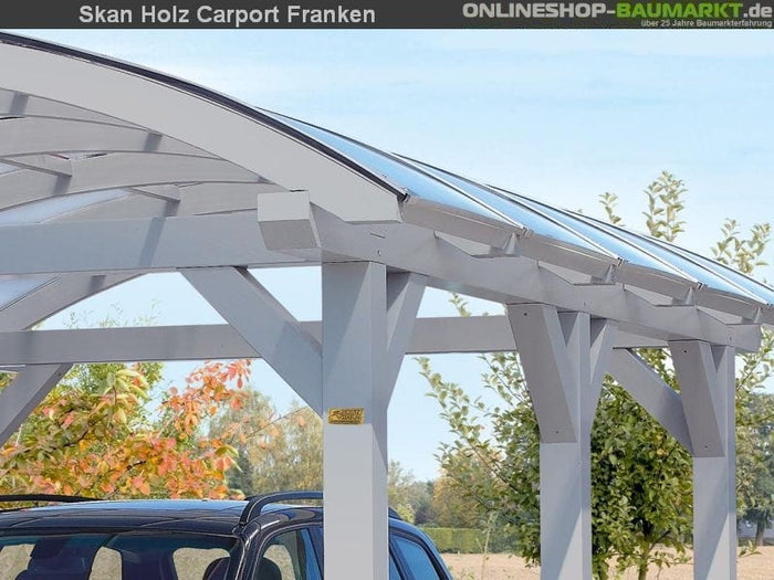 Skan Holz Carport Franken 376 x 755 cm Leimholz