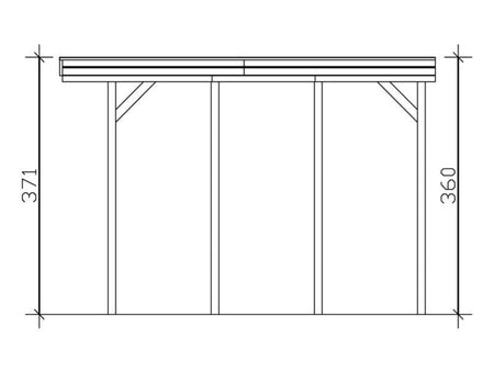 Skan Holz Carport Friesland Caravan 397 x 555 x 371 cm