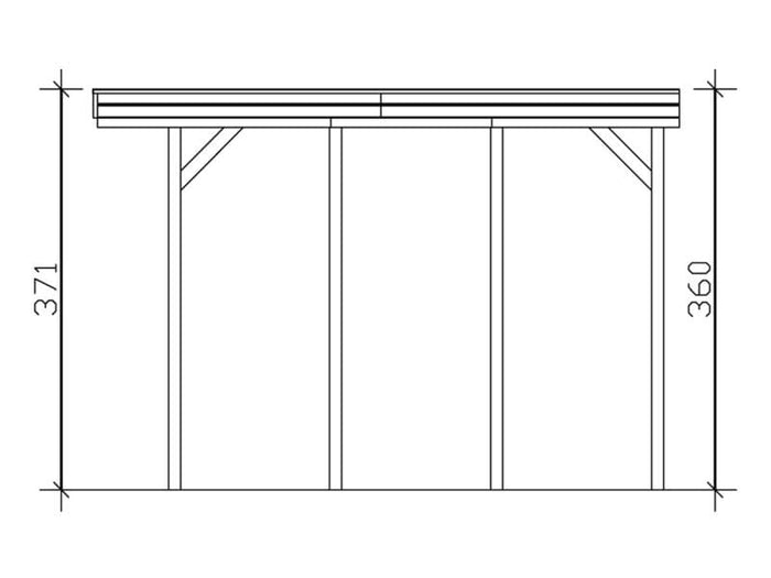 Skan Holz Carport Friesland Caravan 397 x 555 x 371 cm