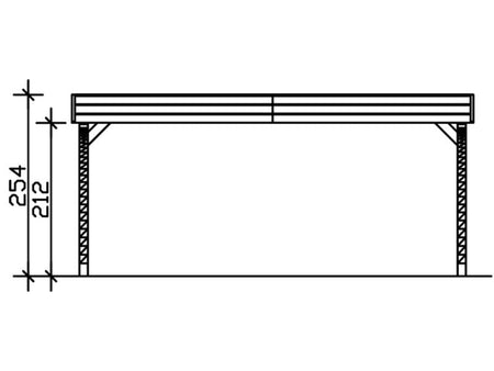 Skan Holz Carport Friesland Set 8 in nussbaum