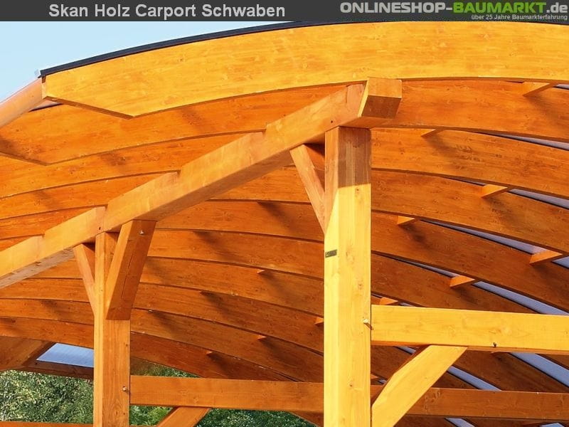 Skan Holz Carport Schwaben 434 x 630 cm Leimholz