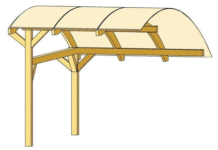 Skan Holz Carport Schwaben Stellplatzerweiterung Leimholz