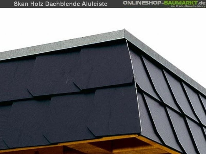 Skan Holz Carport Spreewald 396 x 893 cm mit schwarzer Blende