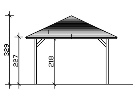 Skan Holz Carport Taunus 12 Gr. 2 natur