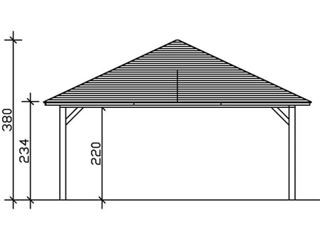Skan Holz Carport Taunus 14 Gr. 4 natur