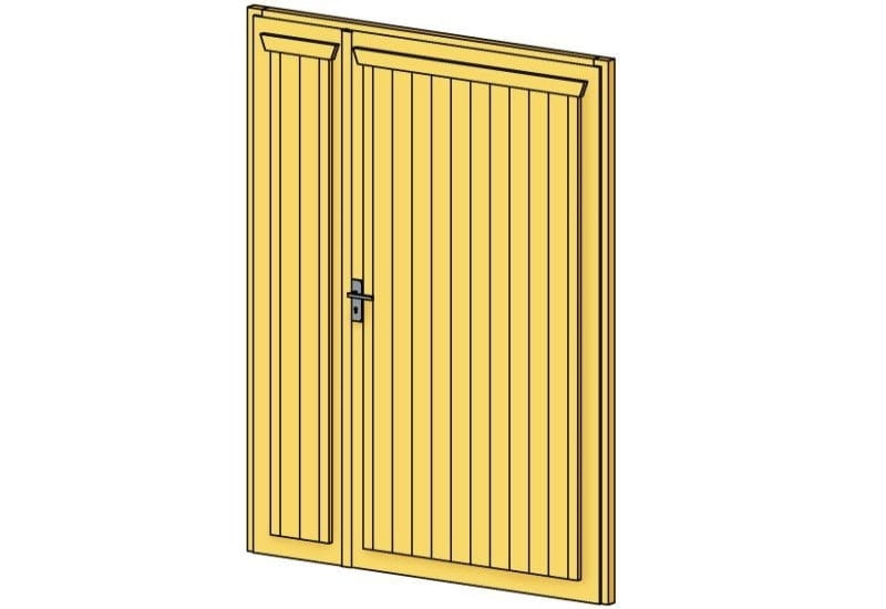Skan Holz Doppeltür für Carports, 148 x 198 cm, unbehandelt