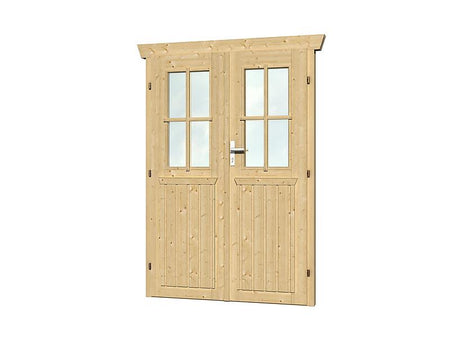Skan Holz Doppeltür halbverglast 28 mm