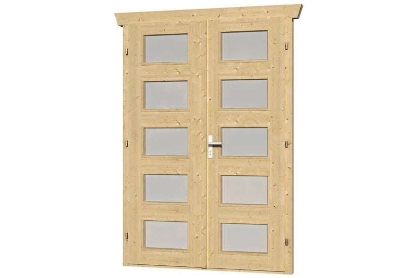 Skan Holz Doppeltür Milchglas 28 mm