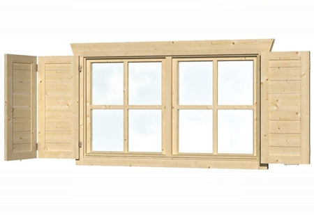 Skan Holz Fensterläden Doppelfenster beidseitig