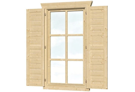 Skan Holz Fensterläden Einzelfenster hoch beidseitig