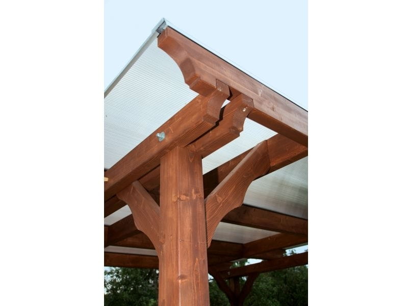 Skan Holz Flachdach Pavillon Marseille, Eiche hell