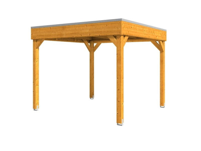 Skan Holz Flachdach Pavillon Toulouse, Eiche hell