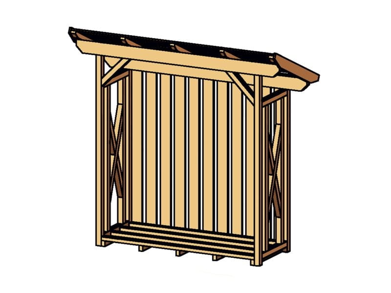 Skan Holz Freistehender Holzunterstand Lars 1
