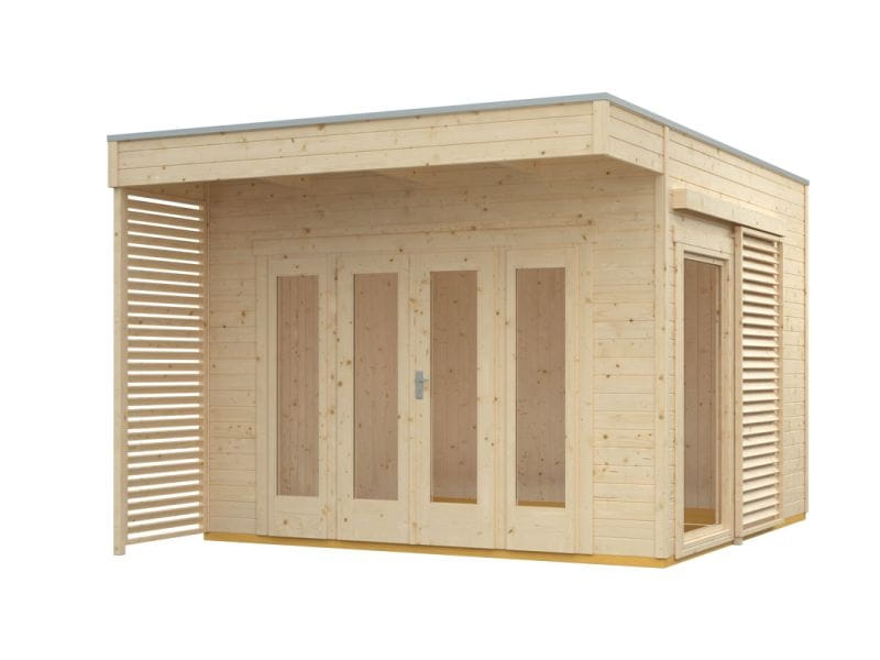 Skan Holz Gartenhaus Tokio 2 zweischalig natur