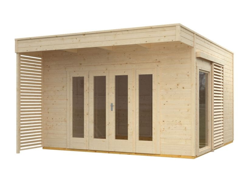 Skan Holz Gartenhaus Tokio 4 einschalig natur