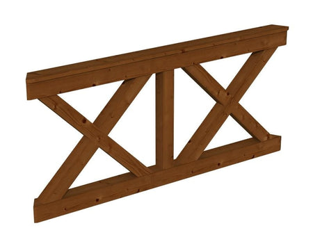 Skan Holz Pavillon Andreaskreuz-Brüstung 180 cm in nussbaum