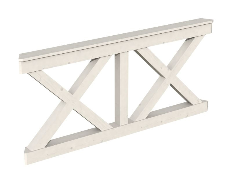 Skan Holz Pavillon Andreaskreuz-Brüstung 180 cm in weiß