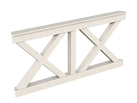 Skan Holz Pavillon Andreaskreuz-Brüstung 180 cm in weiß