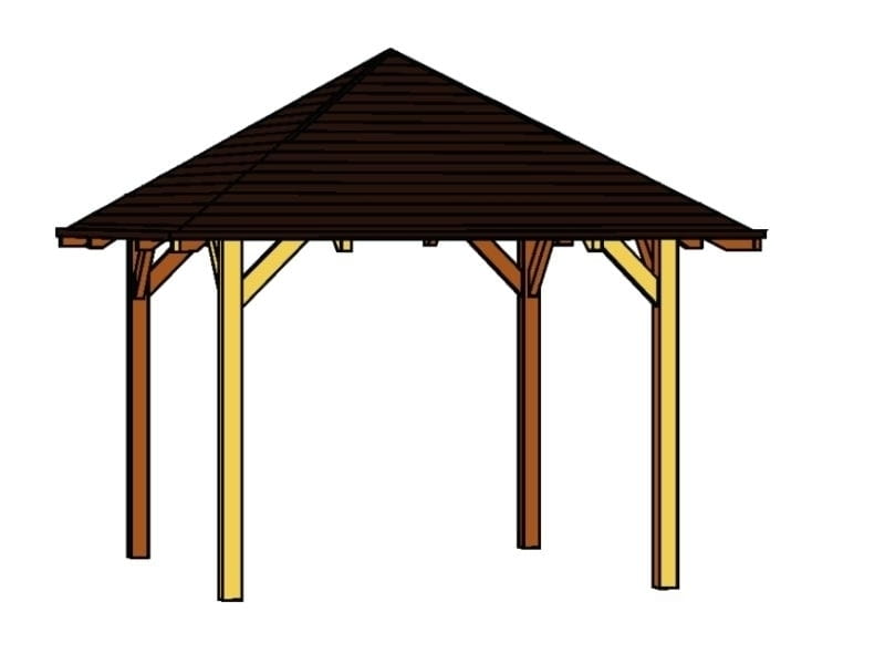 Skan Holz Pavillon Cannes Größe 2 in weiß