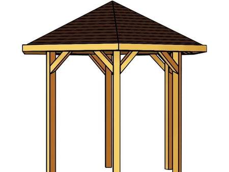 Skan Holz Pavillon Nancy Größe 1 in nussbaum