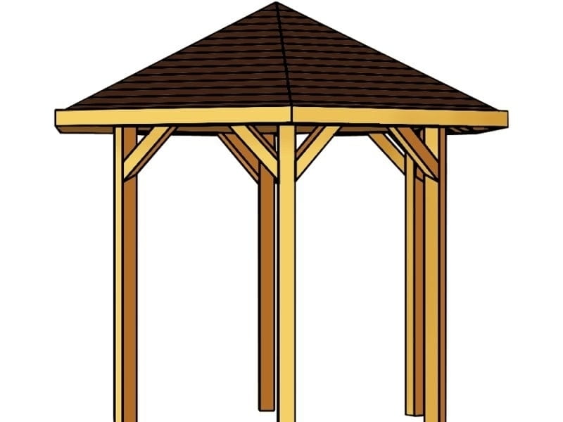 Skan Holz Pavillon Nancy Größe 2 in nussbaum