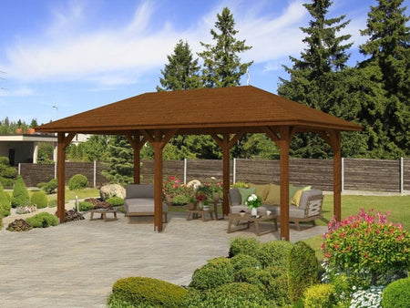 Skan Holz Pavillon Orleans Größe 1 in nussbaum