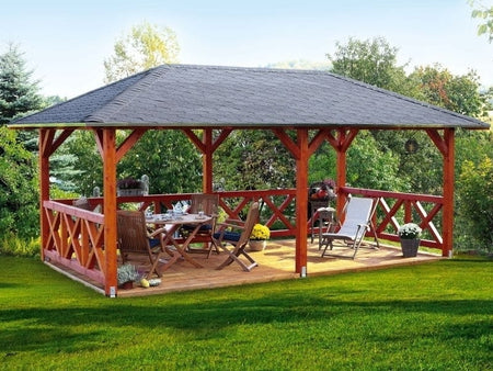 Skan Holz Pavillon Orleans Größe 2 in nussbaum