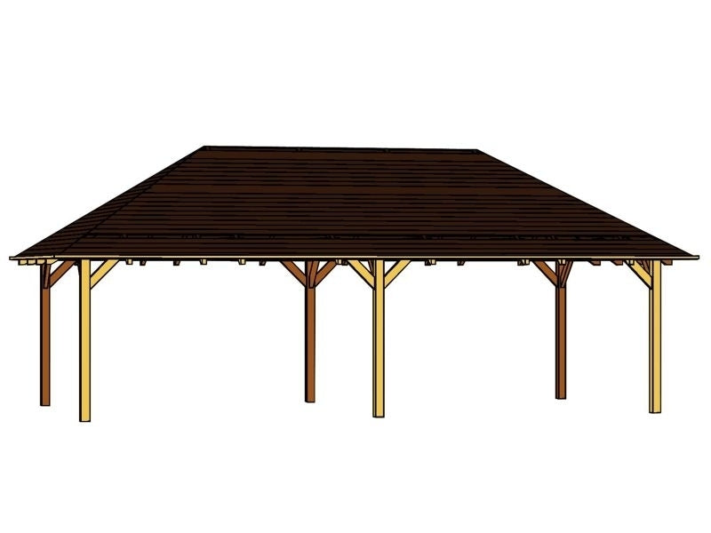 Skan Holz Pavillon Orleans Größe 3 nussbaum