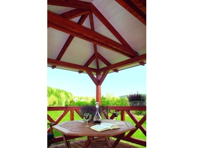 Skan Holz Pavillon Orleans Größe 3 nussbaum