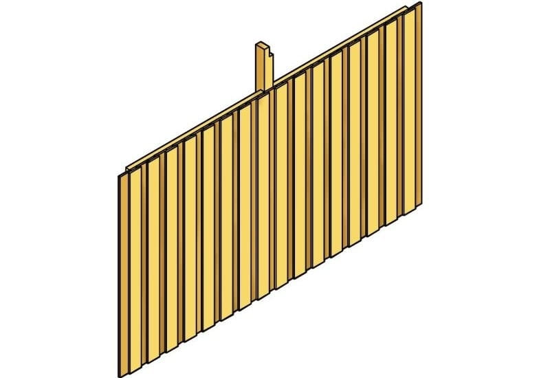 Skan Holz Rückwand für Carport 341 x 220 cm Deckelschalung