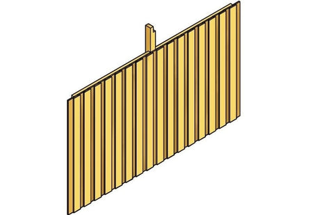 Skan Holz Rückwand für Carport 341 x 220 cm Deckelschalung