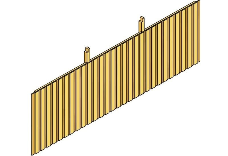 Skan Holz Rückwand für Carport 550 x 220 cm Deckelschalung
