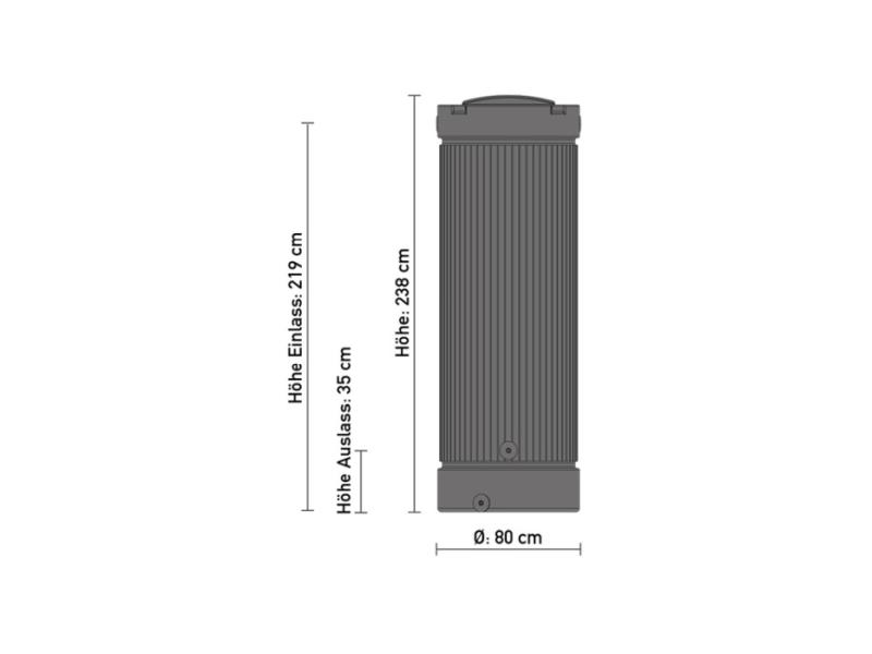 Speidel Regensäule 1000 Liter, grau
