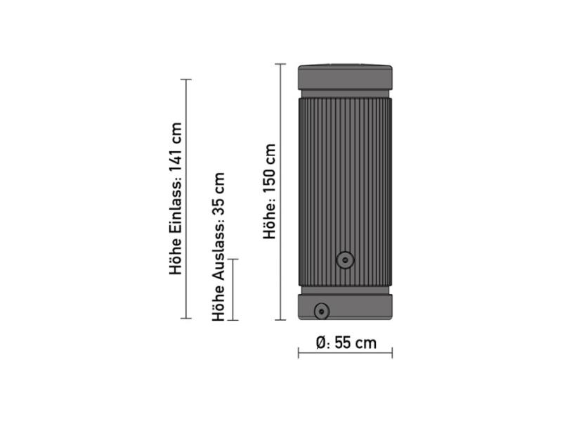 Speidel Regensäule 300 Liter, grau