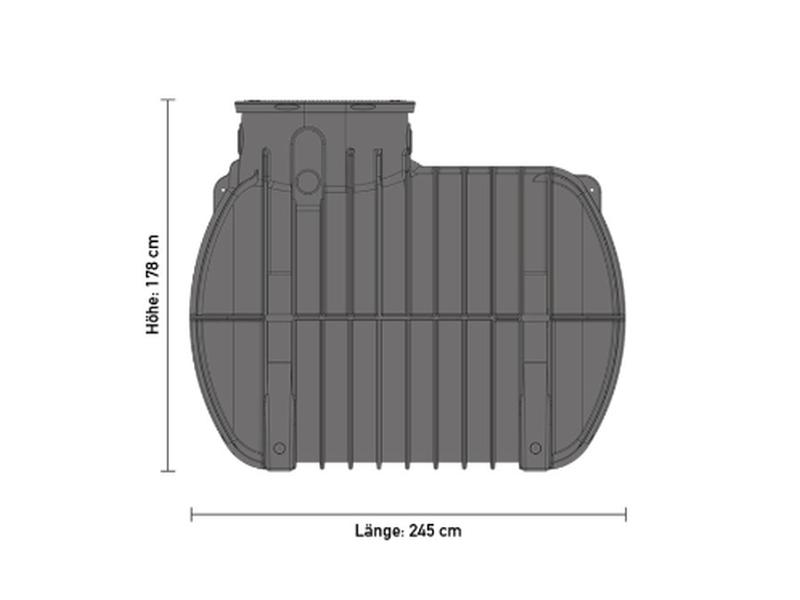 Speidel Zisternen-Set Garten Eco 3000 Liter mit Tankabdeckung und Korbfilter