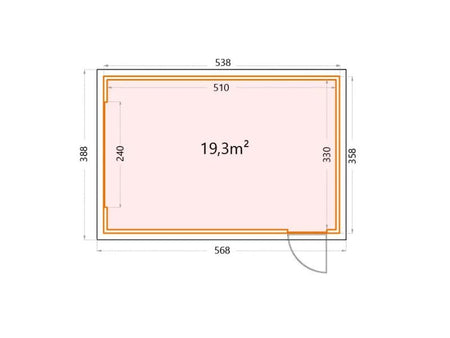 Telluria Metall-Garage Classico 3654, Lichtgrau, inkl. Garagentor und Fenster