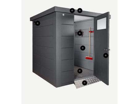 Telluria Metall-Gerätehaus Classico 2121 Granitgrau