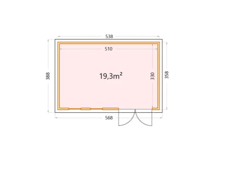 Telluria Metall-Gerätehaus Classico 5436+ Komplett Weiß, inkl. 2 Fenster