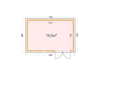 Telluria Metall-Gerätehaus Classico 5436+ Weiß, inkl. 2 Fenster