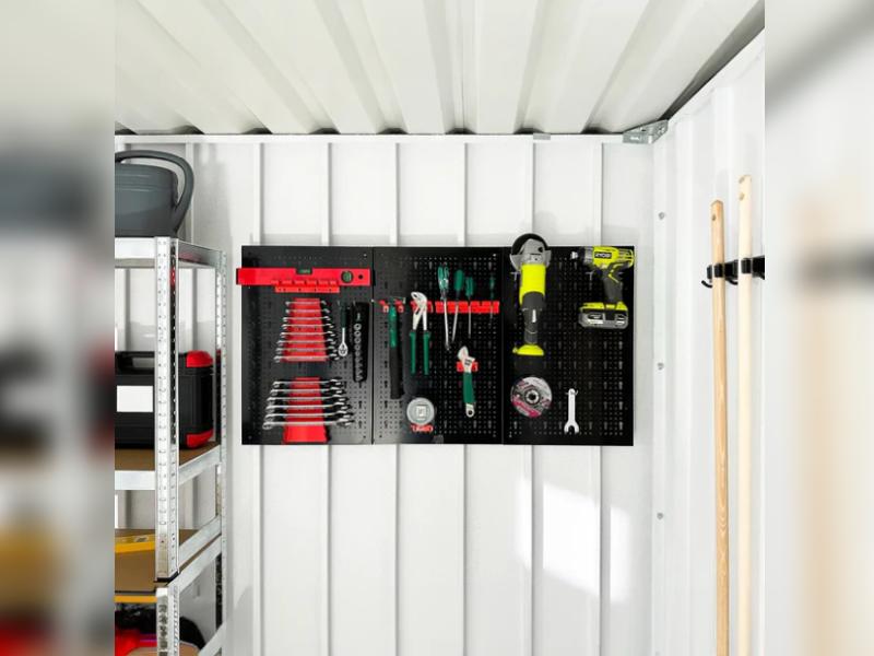 Urban One Gerätehaus Basic Typ 7, 490x256 cm, inkl. Überdachung rechts 2 m