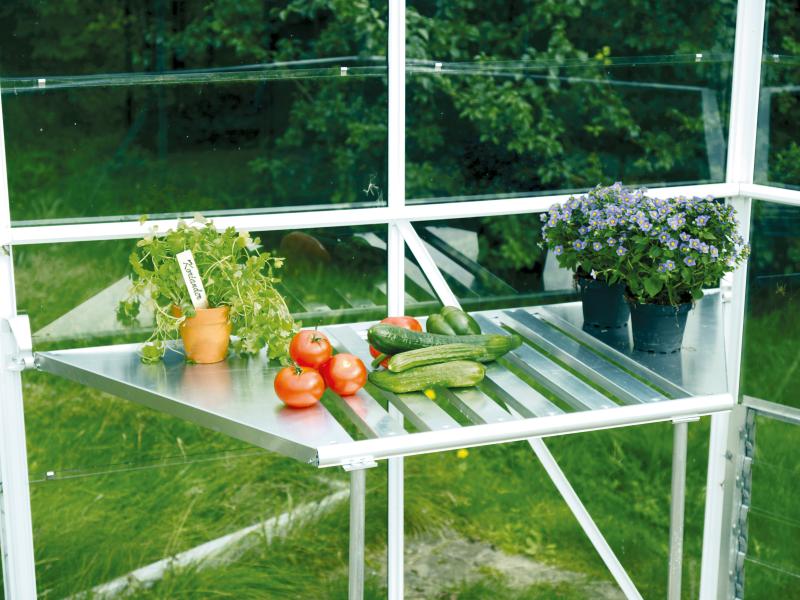 Vitavia Abklappbarer Alu-Tisch blank eloxiert für Hera